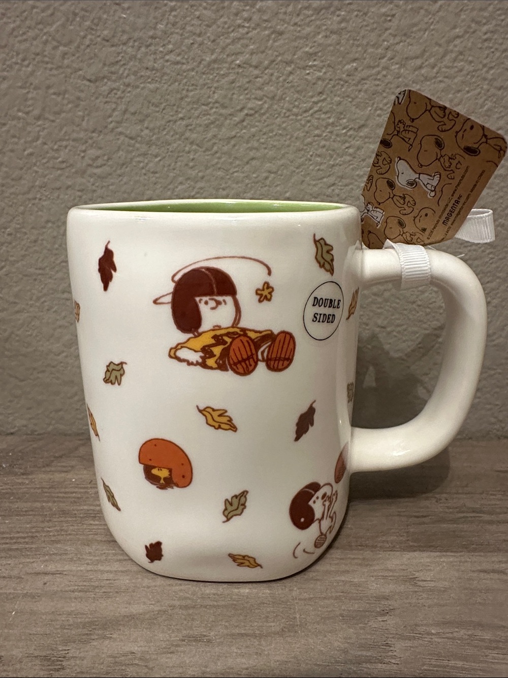 Rae Dunn/Peanuts Fall Leave Game Day Mug